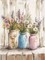 Paint By Number Rustic Flowers Kit for Adults – DIY Floral Acrylic Painting Canvas Set for Beginners, Home Wall Decor & Gift, 16x20 Inch (Unframed)